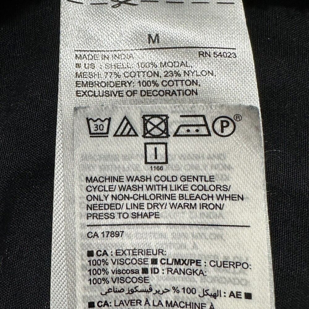 Old Navy Women's Medium Short Sleeve A-Line Dress Lace Embroidery Trim Black - Picture 12 of 12